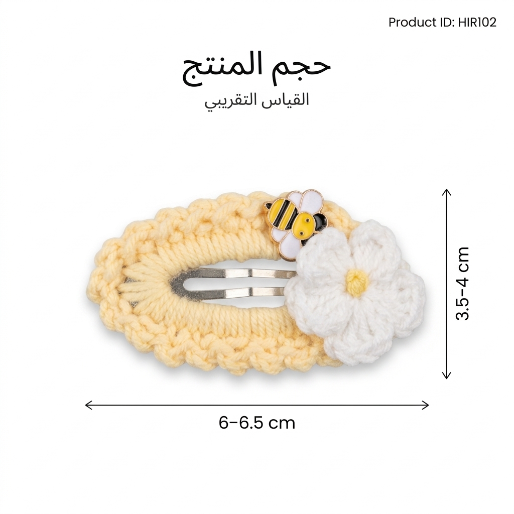 مشبك شعر اللون الاصفر منتج رقم HIR102